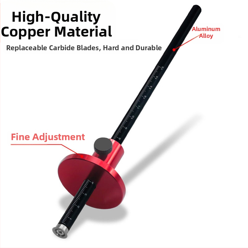 Европейски дървообработващ чертаещ инструмент — лезвие за метрично и дюймово измерване, дървен шипов чертаещ инструмент, паралелна прецизност