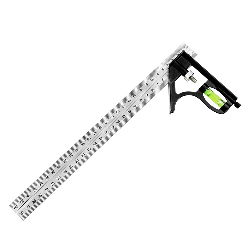 Συνδυασμένος μετρητής γωνίας, εμβέλεια μέτρησης 0–300 mm, 45° ορθογώνιος γωνία, για ξυλουργική, βάρος 136 g