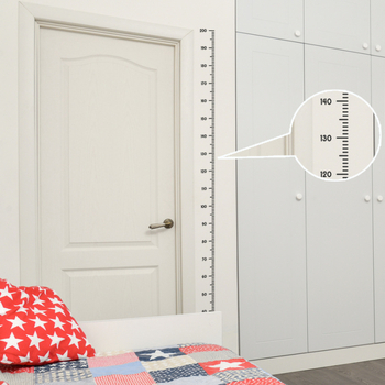 Αφίσα τοίχου μέτρησης ύψους, αυτοκόλλητο PVC, μοτίβο: αστέρια στον ουρανό και χαριτωμένα ζώα, αδιάβροχο, για σαλόνι/κρεβατοκάμαρα/είσοδο, μοντέρνος μινιμαλισμός