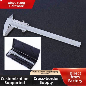 Vernier kaliperis su gilumo matavimo priemone – mechaninė liniuotė mokymams, plastikiniame dėžutėje