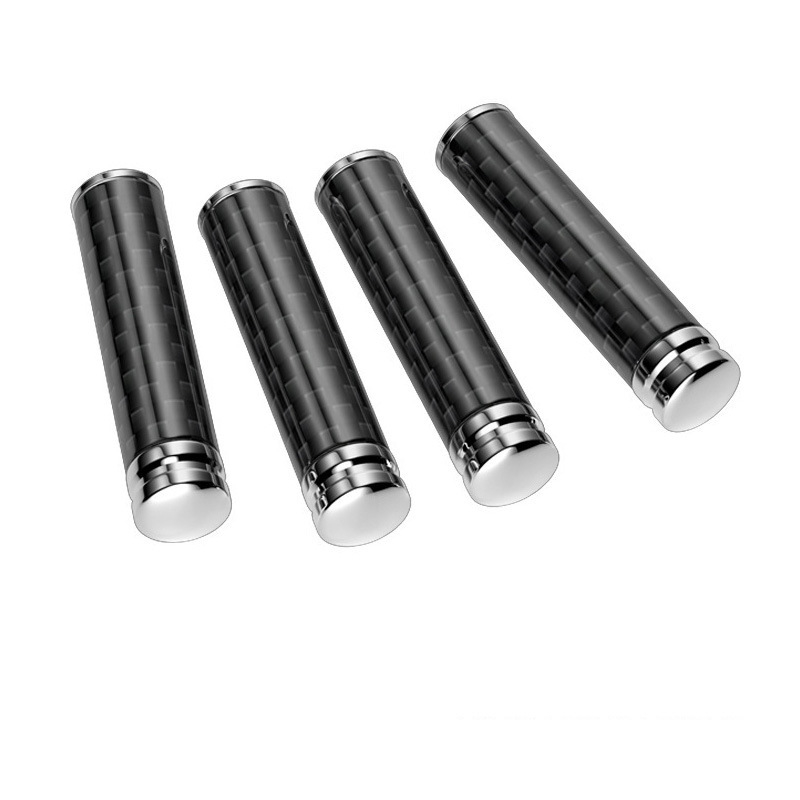 Szénszálas ajtócsavar dekoratív fedél – univerzális BMW és Mercedes-Benzhez, Double Heng márka, anyag: réz, testreszabás elérhető, logó nyomtatás.