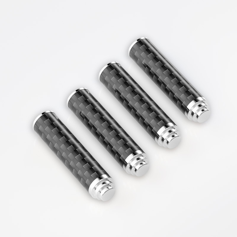 Szénszálas ajtócsavar dekoratív fedél – univerzális BMW és Mercedes-Benzhez, Double Heng márka, anyag: réz, testreszabás elérhető, logó nyomtatás.