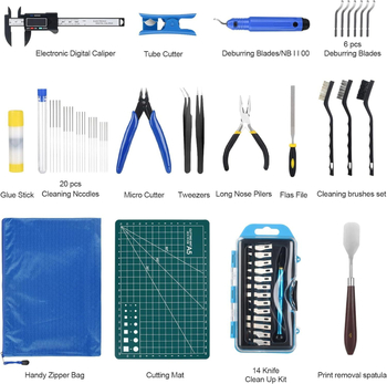55 τεμαχίων σετ εργαλείων για εκτυπωτή 3D – καθαρισμός ακροφύλιου και επεξεργασία μοντέλων, μεταλλικά και πλαστικά εξαρτήματα