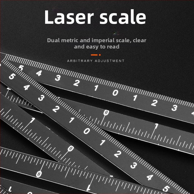 ATO Алуминиев локатор за отвори в плочки, шестократно сгъваем, универсален пробивен инструмент за плочки, тухли и стъкло