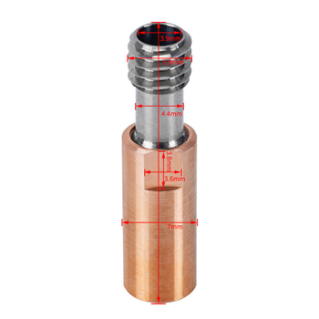 CR-10 метална тръба за подаване с M6 резба, висока температура, материал: неръждаема стомана/титиева стомана, марка: Tuoxuan Hardware