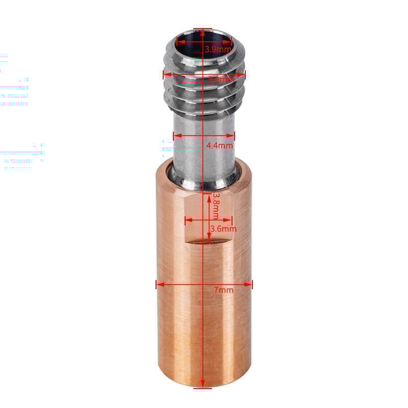 CR-10 метална тръба за подаване с M6 резба, висока температура, материал: неръждаема стомана/титиева стомана, марка: Tuoxuan Hardware