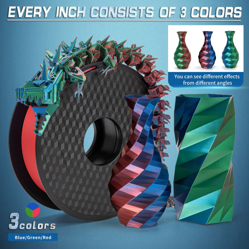 PLA нишка за 3D принтер, диаметър 1.75 мм, 1 кг - Sunsenkj, произведено в Китай