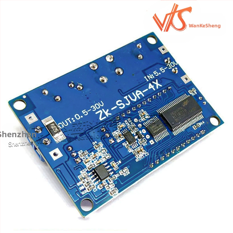 LCD дисплей модул за зареждане на литиева батерия, 4A, регулируем CC/CV режим, показва напрежение и мощност