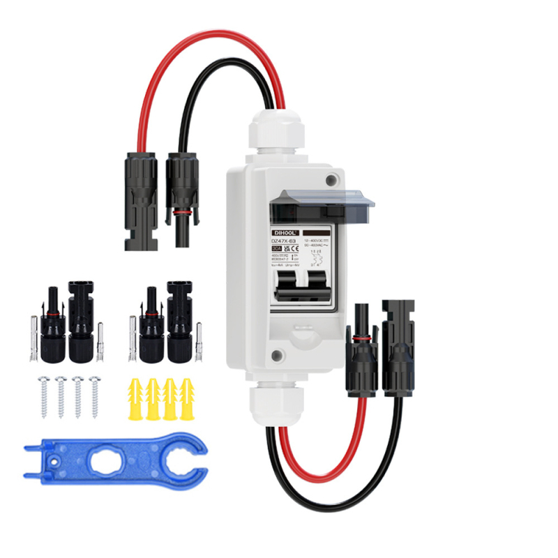 Fotovoltinis DC izoliacijos jungiklis, lauko vandeniui atsparus, serija HT2-MC4, 50-440V DC, žemas įtampa, mažas srovės pertraukiklis