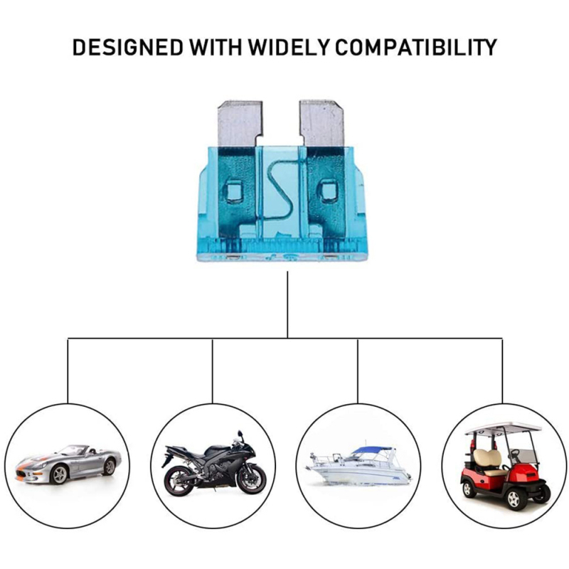 Weijie automobilių saugiklių rinkinys, 288 vnt., 5–30 A, 45°C, automobilių elektronikai