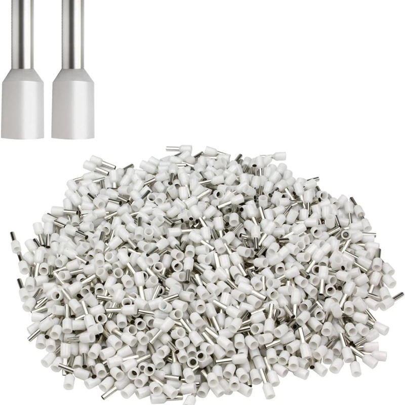 Tubulinis žalvarinis išankstinės izoliacijos terminalas E1006 laidams ir kabeliams