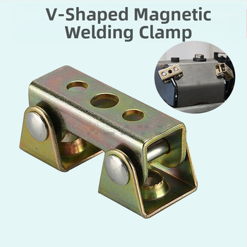 Неръждаема стомана V-образна магнитно регулируема заваръчна щипка с V-образна вложка — HUOTO • 100 бр • Приложение: V-образна магнитно регулируема рамка • Спецификация: V-образна магнитно регулируема рамка