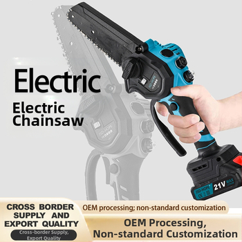 Ръчна електрическа верижна резачка с презареждаща се литиева батерия, 220V, верига от алуминиева сплав