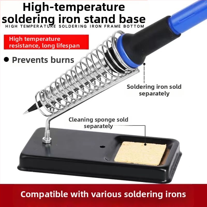 A tipo litavimo stovas, metalinis rėmas su kempinės įduba, fiksuotas rėmas; medžiaga: nerūdijantis plienas; įvesties įtampa: 0-220V; veikimo režimas: rankinis; naudojimas: litavimas, remontas