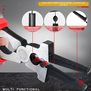 Πολυλειτουργικές πένσες συγκόλλησης με μυτερή μακριά μύτη για κοπή καλωδίων, από χάλυβα 45#, βάρος 0.29