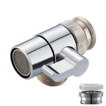 Dijeljivač vode za slavinu SBA021 — 1 ulaz 2 izlaza, bakar, kromirana površina, okomita ugradnja, 0–80°C