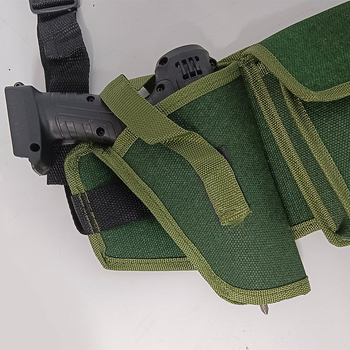 Τσαντάκι μέσης εργαλείων καμβά, παχιά και ανθεκτική, με μεγάλο χώρο, για ηλεκτρολόγους και ξυλουργούς, πολυλειτουργική θήκη δράπανου