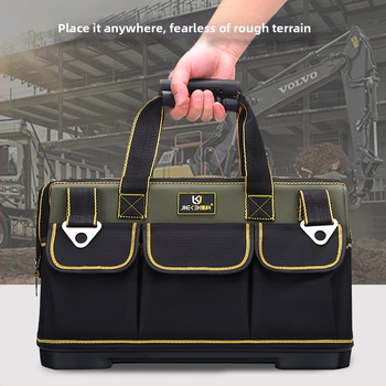 Πολυλειτουργική τσάντα εργαλείων με αδιάβροχο και ανθεκτικό στη φθορά ύφασμα Oxford; φορητή σχεδίαση ώμου/χειρός, για μεταφορά ηλεκτρολογικών, κηπουρικών και κατασκευαστικών εργαλείων