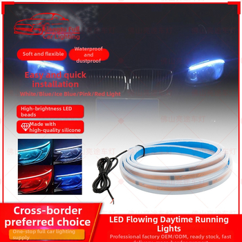 Universāls auto priekšējā kapotēm LED apgaismojums ar elastīgu silikona vadīšanas joslu, 12V, 9.5W, 50000 stundas kalpošanas laiks
