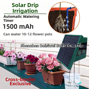 Σύστημα αυτόματου ποτίσματος με ηλιακή ενέργεια και προγραμματιστή, ABS κατασκευή, για έως 10 γλάστρες