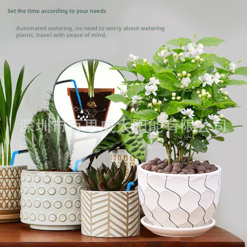 Σύστημα αυτόματου ποτίσματος με ηλιακή ενέργεια και προγραμματιστή, ABS κατασκευή, για έως 10 γλάστρες