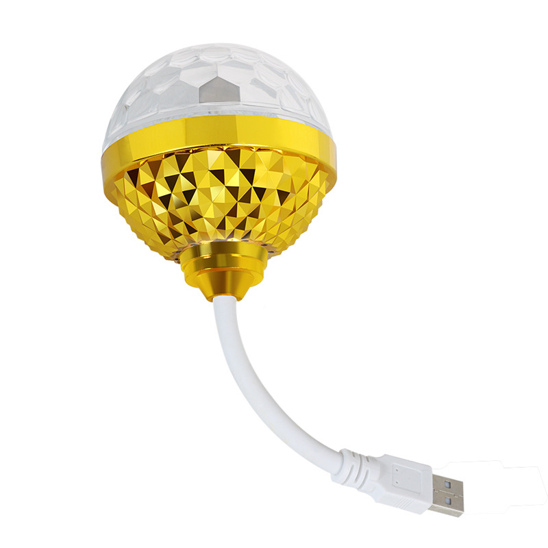 Holy Crossing XY-USB-02 LED диско светлина за автомобил, USB 5V, въртяща се, IP20