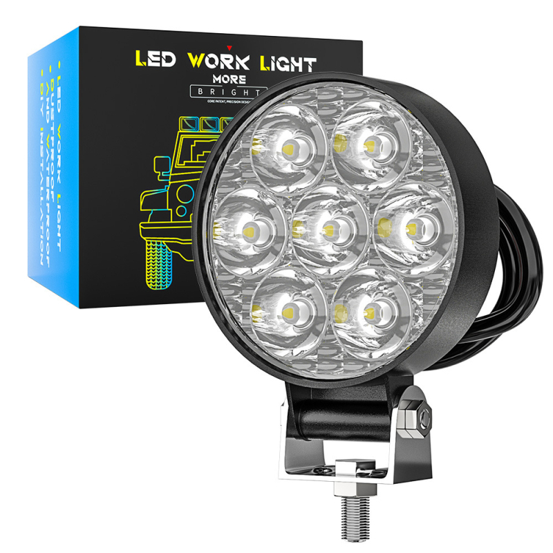 LED mini kvadrātveida darba lukturs bezceļu transportlīdzekļiem, 21W, 9-30V, 840 lm, 6000K, 7LED