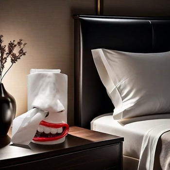 Θήκη χαρτοπετσετών με πρόσωπο κλόουν – χειροποίητη, από ρητίνη, Yijin