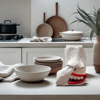 Θήκη χαρτοπετσετών με πρόσωπο κλόουν – χειροποίητη, από ρητίνη, Yijin