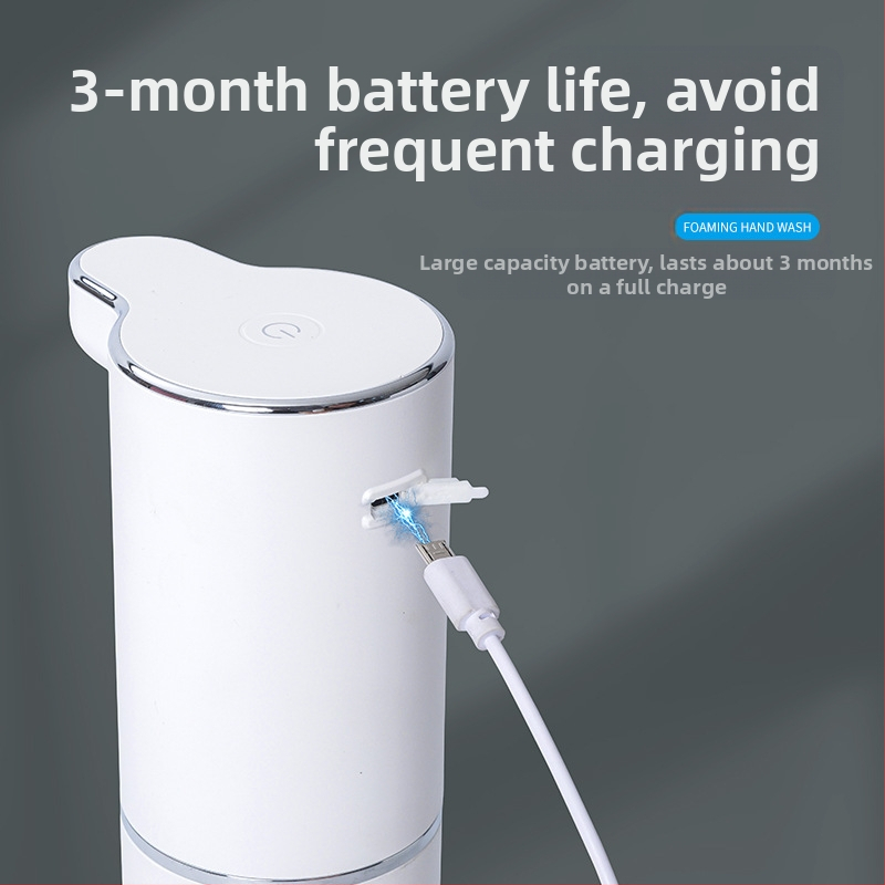 Automatický senzorový penový dávkovač mydla, USB nabíjanie, ABS telo, 300 ml, tri úrovne peny