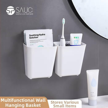 SP SAUCE PP αποθήκευση τοίχου, πολυλειτουργικός μονοεπίπεδος οργανωτής για κουζίνα, μακιγιάζ και γραφείο