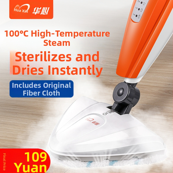Huaxin parni mop s dezinfekcijom, snaga 1400–1799W; kontinuirani para >30 min; trajanje rada 45–59 min; zagrijavanje <100°C; vrijeme zagrijavanja 30–180 s