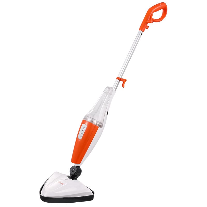 Huaxin garų šluota su dezinfekcija, galia 1400–1799W; nuolatinis garas >30 min; veikimo laikas 45–59 min; įkaitinimo temperatūra <100°C; įkaitinimo laikas 30–180 s