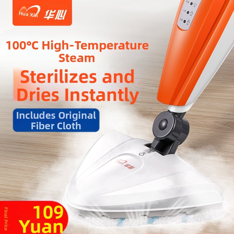 Huaxin parni mop s dezinfekcijom, snaga 1400–1799W; kontinuirani para >30 min; trajanje rada 45–59 min; zagrijavanje <100°C; vrijeme zagrijavanja 30–180 s