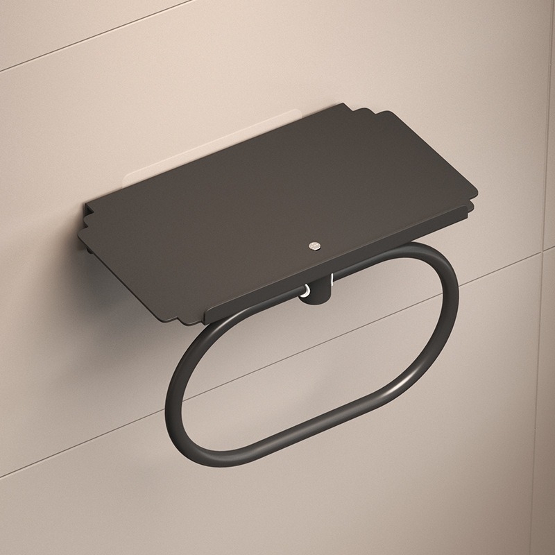 Becky art Стенно монтиран комплект за баня за кърпи: държач за кърпи и халка за кърпи, метал, без пробив