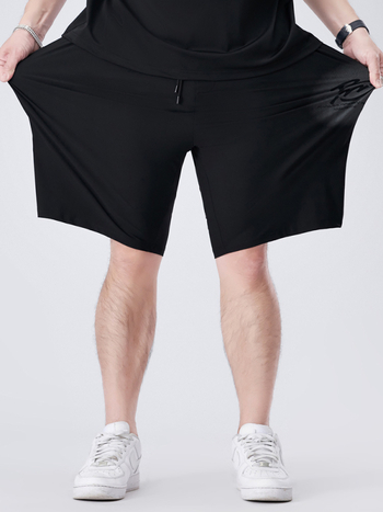 Ανδρικά σορτς από νάιλον Ice Silk – αναπνεύσιμα, γρήγορο στέγνωμα, χαλαρή εφαρμογή, μεσαία μέση, εκτύπωση με γράμματα