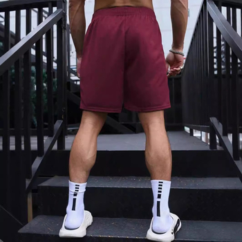 Ανδρικά σορτς παραλίας - αναπνεύσιμο πλέγμα 140G, 100% πολυεστέρας, 3D εκτύπωση γραφικού με διαβολικό χαμόγελο, στυλ χιπ-χοπ, χαλαρή ίσια γραμμή