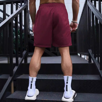 Ανδρικά σορτς παραλίας - αναπνεύσιμο πλέγμα 140G, 100% πολυεστέρας, 3D εκτύπωση γραφικού με διαβολικό χαμόγελο, στυλ χιπ-χοπ, χαλαρή ίσια γραμμή