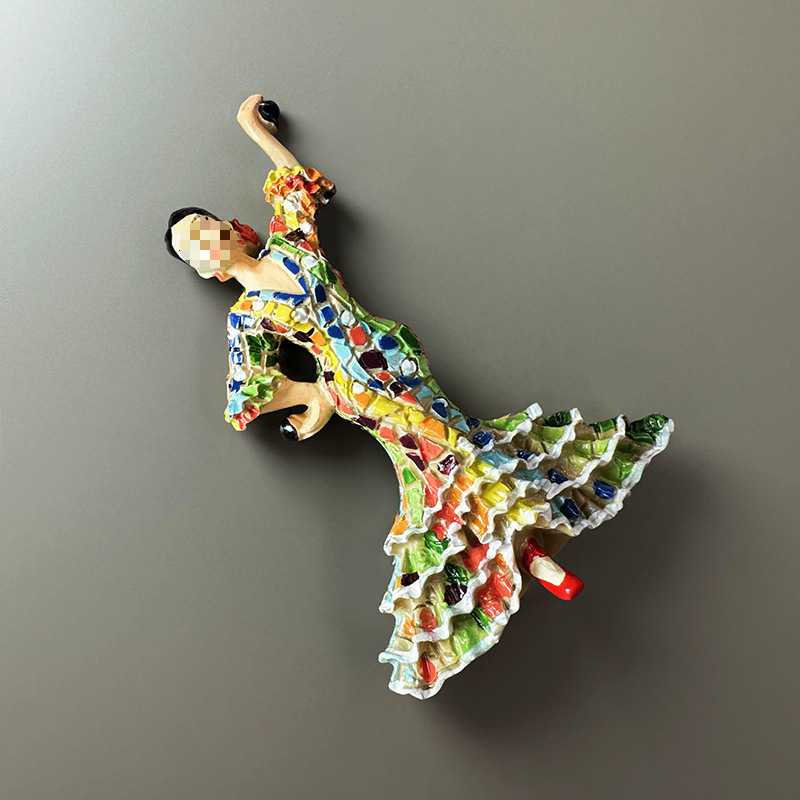 Μαγνητικός ψυγείου Μπαρσελόνα Φλαμένκο Μωσαϊκό – ρητίνη, Ευρωπαϊκό στυλ, KZB2Z4Qm, Μάρκα 1