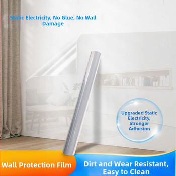Φιλμ προστασίας τοίχου χωρίς κόλλα – ηλεκτροστατικό αυτοκόλλητο, διαγραψιμό, χαρτινής βάσης, κατάλληλο για τοίχους βαμμένους με λατέξ, προστασία από γρατζουνιές και βρωμιά
