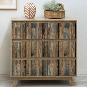 Lanksčiai klijuojama tapetė su medienos tekstūra ir 3D efektu, retro stilius, PVC medžiaga, trijų sluoksnių konstrukcija, priešgaisrinė, atspari drėgmei, antibakterinė, dėvėjimosi atspari