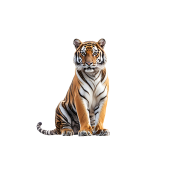 Αληθοφανές αυτοκόλλητο τοίχου τίγρης, PVC, ένα τεμάχιο, αυτοκολλητικό – για σαλόνι, υπνοδωμάτιο, γραφείο – μοντέρνο μινιμαλιστικό, επίπεδη σχεδίαση