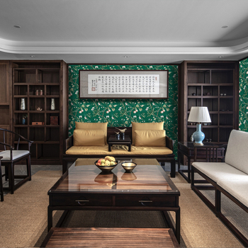 Ταπετ PVC με σχέδιο λουλουδιών και πουλιών, σε στυλ Νέας Κινεζικής, αυτοκόλλητο, ανθεκτικό στη φλόγα και αντιβακτηριακό