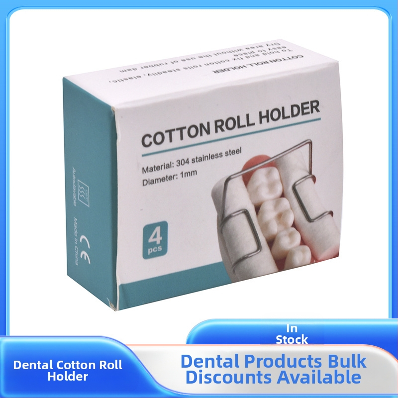 Fogászati gyapottekercs klipek, rozsdamentes acélból; 4 db/doboz; tömeg kb. 10 g/doboz