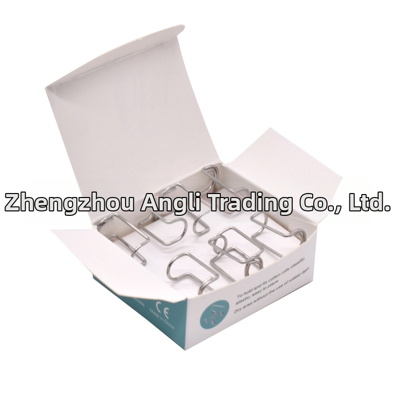 Fogászati gyapottekercs klipek, rozsdamentes acélból; 4 db/doboz; tömeg kb. 10 g/doboz