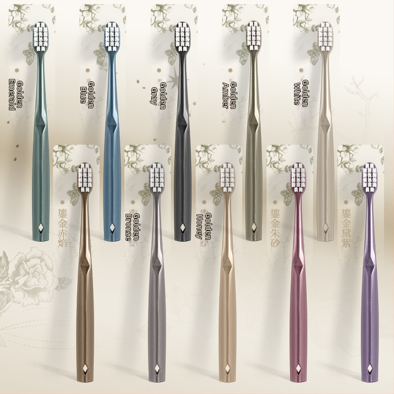 Ръчна четка за зъби с меки четина, широка глава, пакет от 10 бр., модел CXCK-06