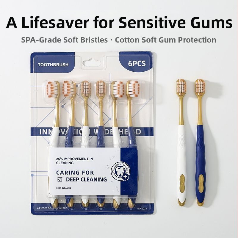 Rankinė dantų šepetėlė – platus galvutė, minkšti šereliai, suaugusiems, modelis 288