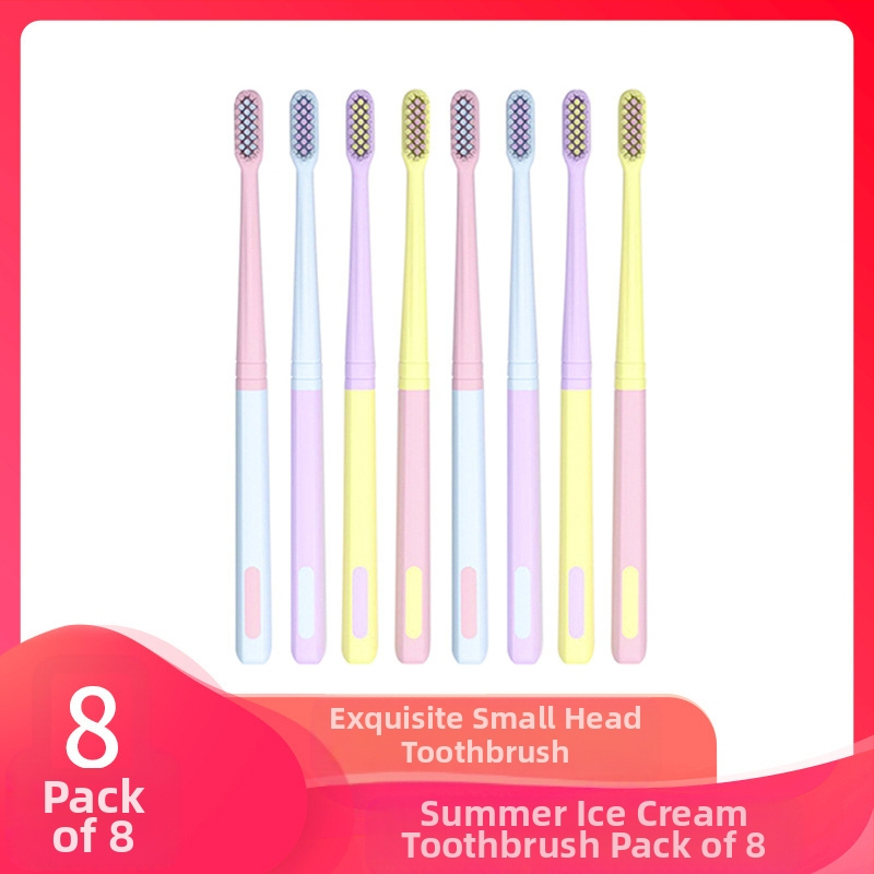 Rankinis dantų šepetėlis, 102 modelis, 8 vnt dėžutėje, suaugusiems, minkštos šerelės