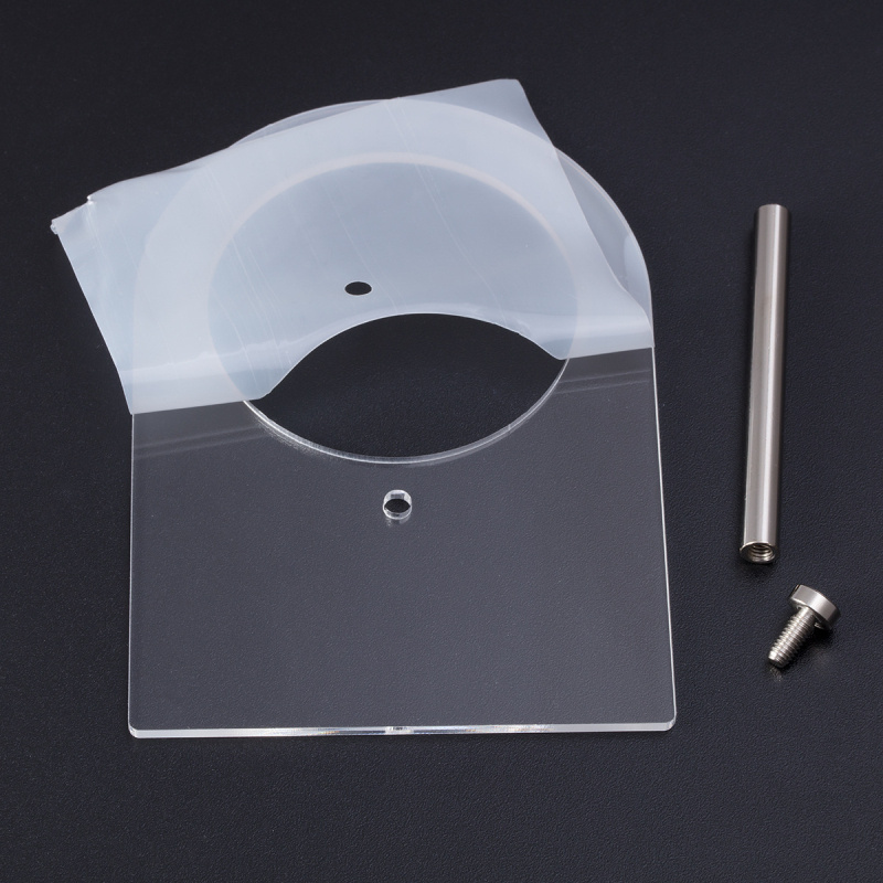 Akrilinis juvelyrinių dirbinių ekspozicijos stovas – vienos dalies, sulankstomas, sujungimo konstrukcija, 1 sluoksnis