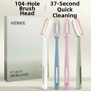 Kézi fogkefe HK1138, innovatív harmadik generáció, hosszú fej és széles fej, hatékony tisztítás, 37 másodperces gyors kefélés, 4 darabos csomag